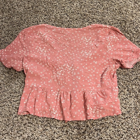 Lottie moss tie-front pink floral top - Picture 2 of 2